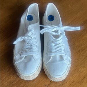 Madden Girl White Canvas Espadrille Sneakers
